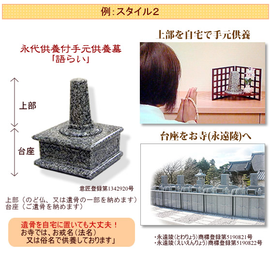 お仏壇・位牌の代わりとして