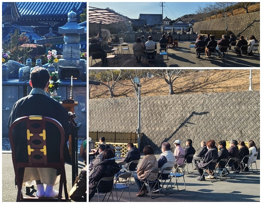 徳行寺　月例法要　2023年2月 法要の様子