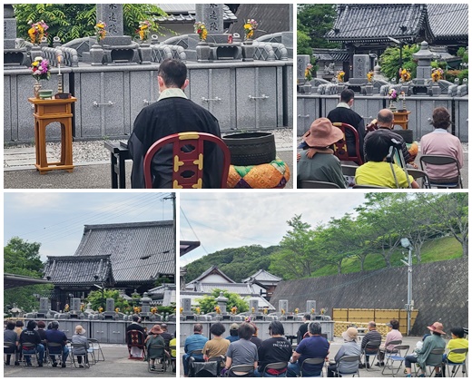徳行寺永代供養付手元供養墓語らい　月例法要の様子
